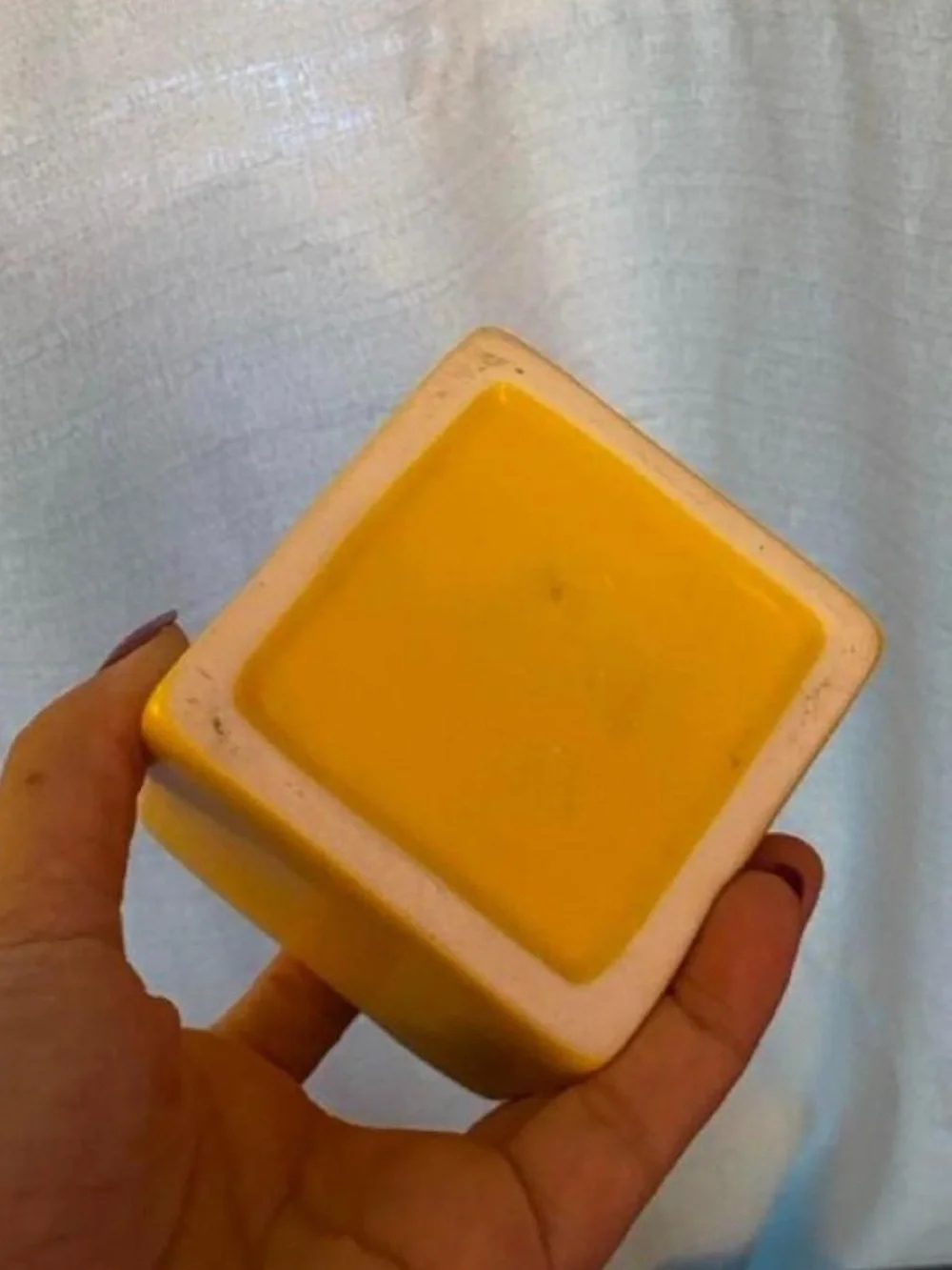 Juice Box Lemonade Yellow Mini Ceramic Planter Succulent Pot Dopamine Decor